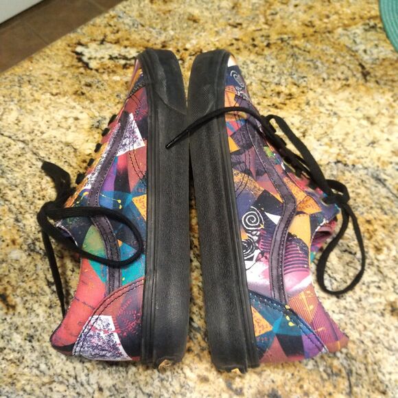 Vans Old Skool Low Abstract Multicolor Skate Shoes Men's Size 10 721454 - Picture 7 of 12